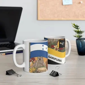 Garifuna honduras Heritage Ceramic Mug - Celebrate Culture, Coffee Lovers Gift - 11oz & 15oz Sizes, Ethnic Decor, Unique Collectible Drinkware Printed Drink Glossy Cup