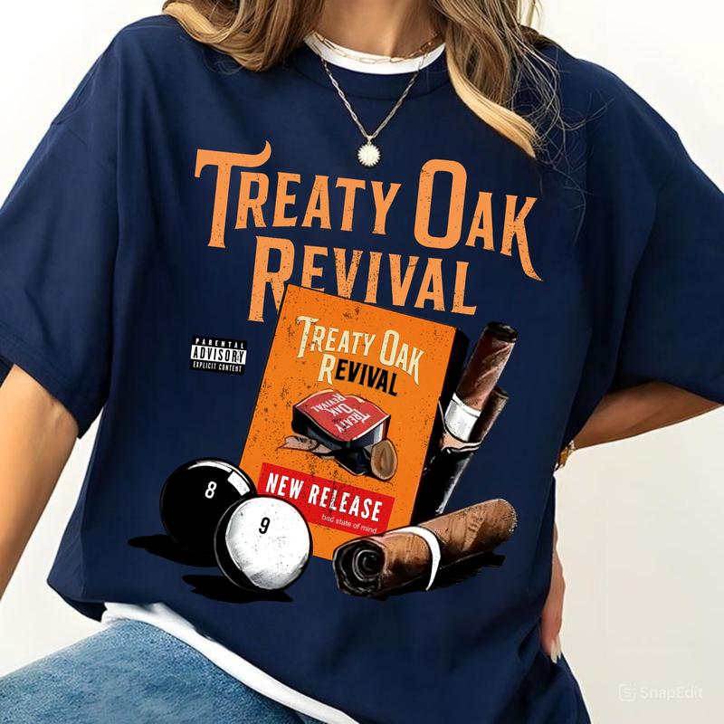 [New Collection Unisex 100% Cotton] Treaty Oak Revival Bad State of Mind TShirt Hoodie Unisex Cotton 1Side, Music Graphy Tee, Rock Band Treaty Oak Revival, Gift for Him for Dad, Gift for Her for Mom Snap68