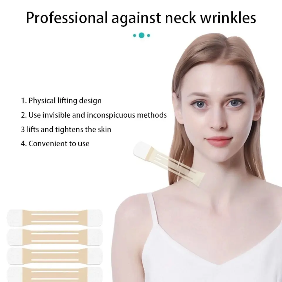 Women's Instant Neck Lift Strips, 20-Piece Breathable Pre-Assembled Skincare Patches for Firming, Anti-Aging Neck Care, Smoother Skin, 35g Set