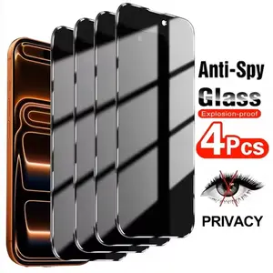 4PCS Privacy Screen Protector For Samsung Galaxy A17 A07 A03 A04 A04E A13 A14 A23 A34 A04S A54  A05 A05S A25  A35  A15 A24 A55 A26 A36 A56 A16 5G A03s A21s A22  A33 A32 A42 A53 A52 A52s A72  Anti-Scratch, Anti-Fingerprint