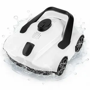 [FLASH SALE] Garvee Cordless Robotic Pool Cleaner with 130-Min Runtime & Self-Parking, Powerful Filtration, Easy-Use Pool Vacuum for Above-Ground Pools up to 860 Sq.Ft, White