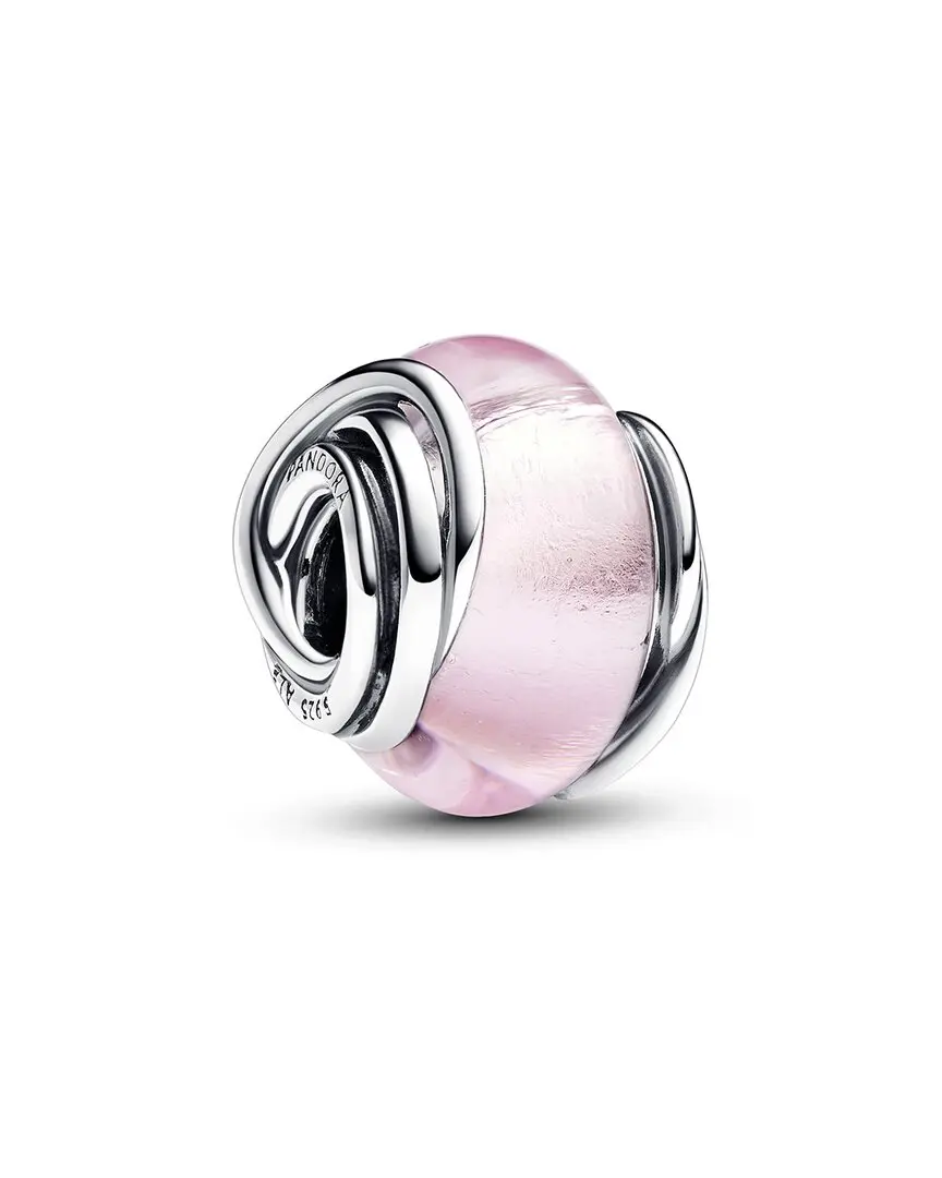 Pandora Moments Silver Encircled Pink Murano Glass Charm