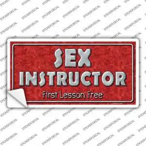 Sex Instructor Novelty Sticker Decal