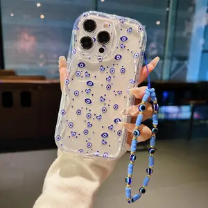 Eye Pattern Phone Case Casing with Lanyard, Decorative Phone Protector Cover, Phone Accessories Compatible with iPhone 11 12 13 14 15 Pro Max, Protective, Smartphone