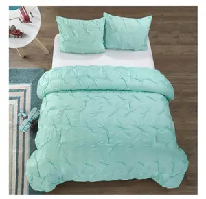 Better Homes & Garden 5-Piece Cotton Sateen Pintuck Comforter Set - Full/Queen, Shabby Chic, Breathable Weave, Farmhouse Vibe Bedding Set (5 Pieces with Pintuck Detail), Five Pieces