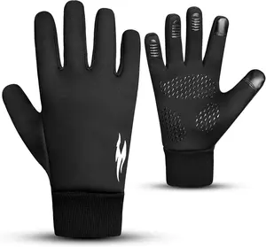 Winter Thermal Gloves Windproof Running Gloves Touch Screen Warm Anti Slip  Cycling Gloves for Men Women,Elastic Cuff for Driving, Ski Running Football