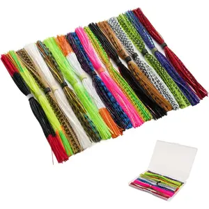 16 Colors Silicone Legs for Fly Tying Pre-Sorted Silicone Skirt in Easy-Use Bundles for Jig Spinnerbait Fishing Lures Fly Tying Material