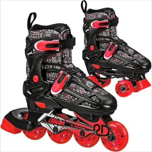 2-in-1 Combo Quad and Inline Skates for Kids, Adjustable Sizing