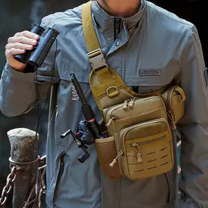 Men's Plain Breathable Waterproof Outdoor Crossbody Bag, Sporty Lightweight Practical Bag, Outdoor Sports Bag for Men, Casual Travel Storage Bag, Tactical Crossbody Bag