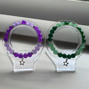 teen monster matchings bracelets green and purple set