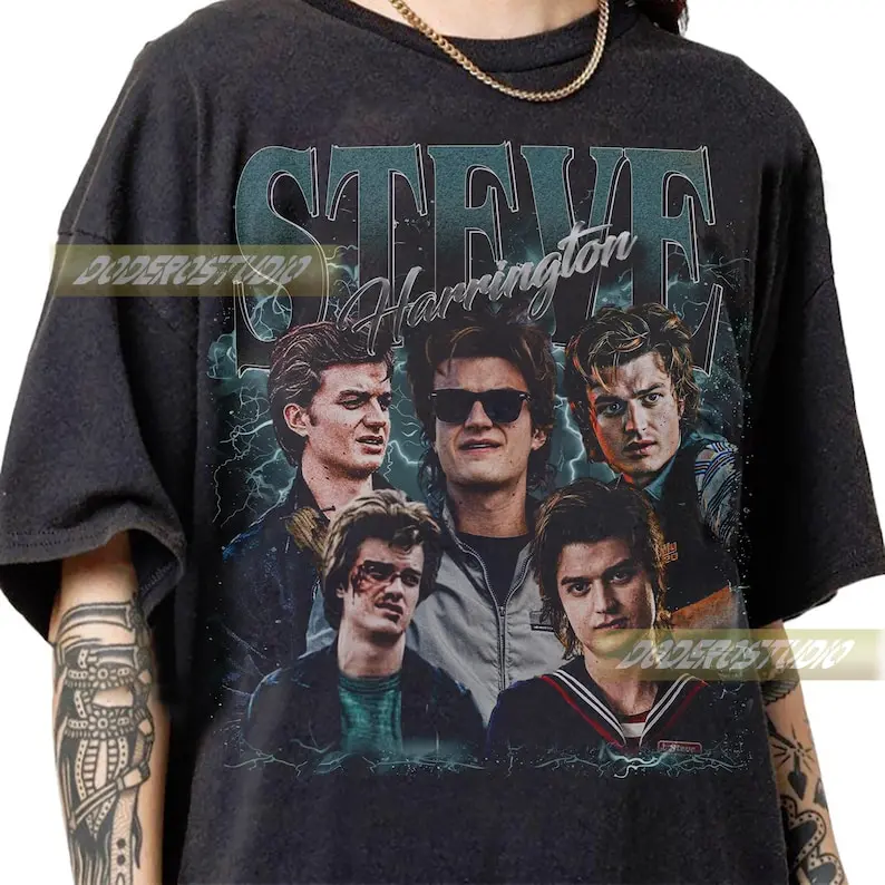 Limited Steve Harrington Vintage Shirt, Steve Harrington Gift for Woman and Man, Steve Harrington Shirt, Steve Harrington 90s Bootleg Shirt