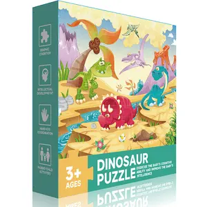 Art Puzzle - Age of Dinosaurs - Children's Block Story Puzzle 3-6 years old Puzzle board game toy gift box
