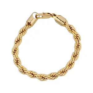Twisted Rope Bracelet - 14K Gold-Plated