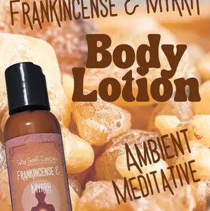 Frankincense & Myrrh body lotion - all natural, ultra-rich Avocado oil, blend of Frankincense and myrrh essential oils