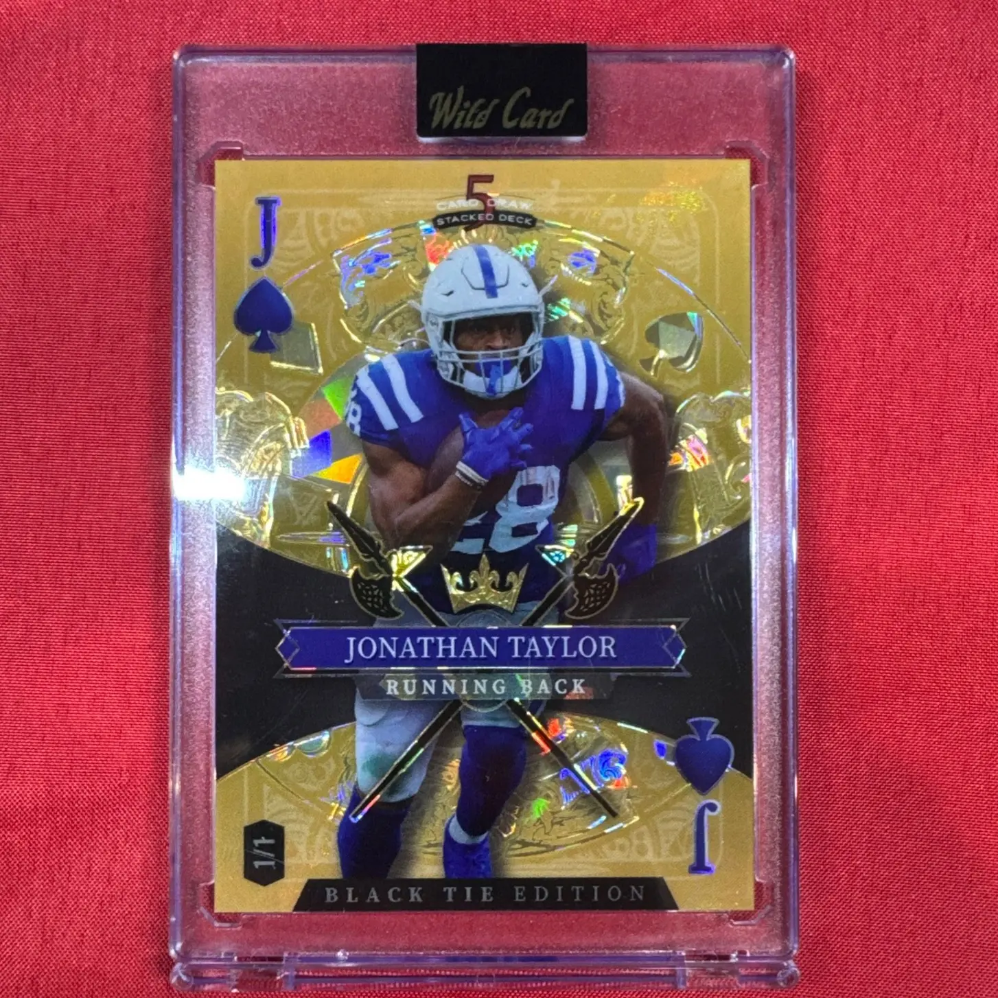 2026 Wild Card - Jonathan Taylor 1/1 - 5 Card Draw Black Tie Edition - Indianapolis Colts