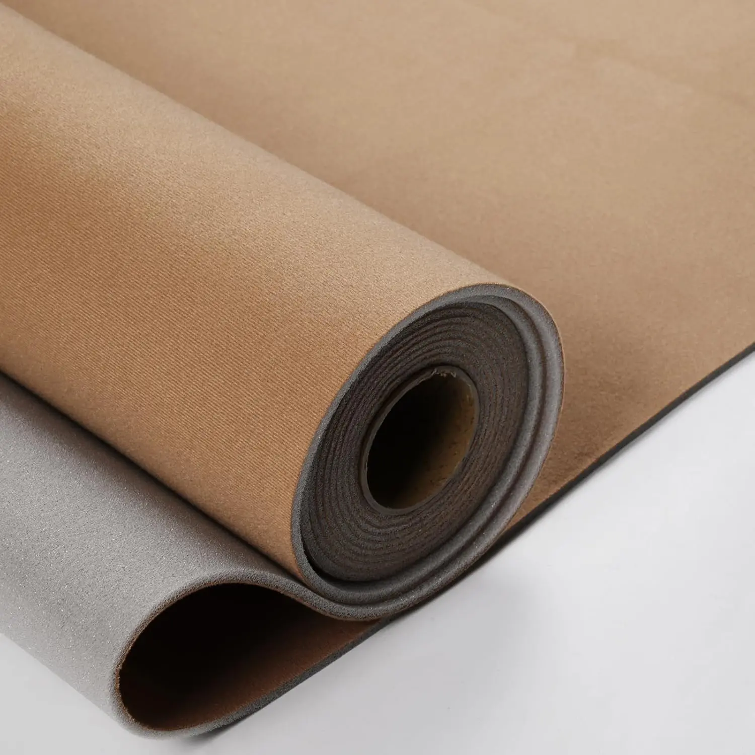Ultra-Fine Velvet Auto Headliner Fabric with Foam Backing – 36"*60" Beige Tube Packaging for Car/Truck/SUV/RV Roof Repair & DIY