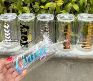 Custom Plastic 16 oz Cup Clear/Neon Custom Plastic 16 oz Cup Clear/Neon