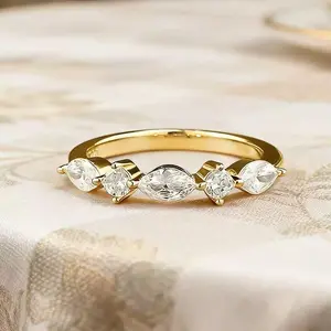 【#ZA32】(Abigail)Lab Made Gemstone Fashion jewelry Ring