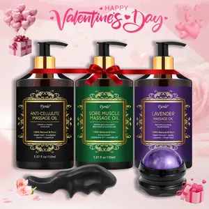 Pjordo Date Night Essential 3 Pack Massage Oil Set with Roller Ball for a Relaxing Spa Experience Thumb Saver and Hydrating Serum for Ultimate Comfort