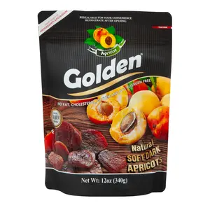 Golden Crown Turkish Soft Dark Apricots - 12 oz (340 g), No Preservatives, No Sugar Added | Healthy, Sweet Snack for Kids & Adults