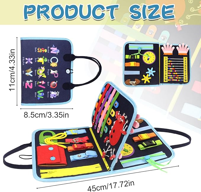 Fidget Blanket for Adults with Dementia, Dementia Products for Elderly, Alzheimers Activities for Seniors, Fidget Blankets for Dementia Patients Gifts for Elderly and Children with Autism