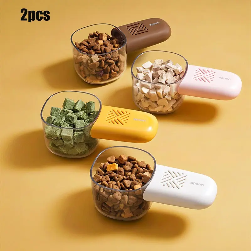 2-Pack Pest-Repellent Pet Food Scoops, Odor-Free Measuring Spoons with Graduations, Pet Multi-Functional Pet Supplies, High-Quality