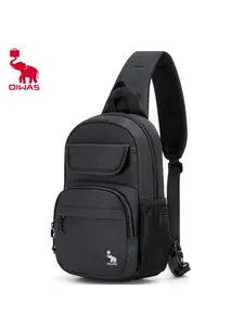 Men's Sling Bag, Casual Solid Color Zipper Chest Bag for Daily Used, Casual Trendy Versatile High-quality Daily Commuting Bag
