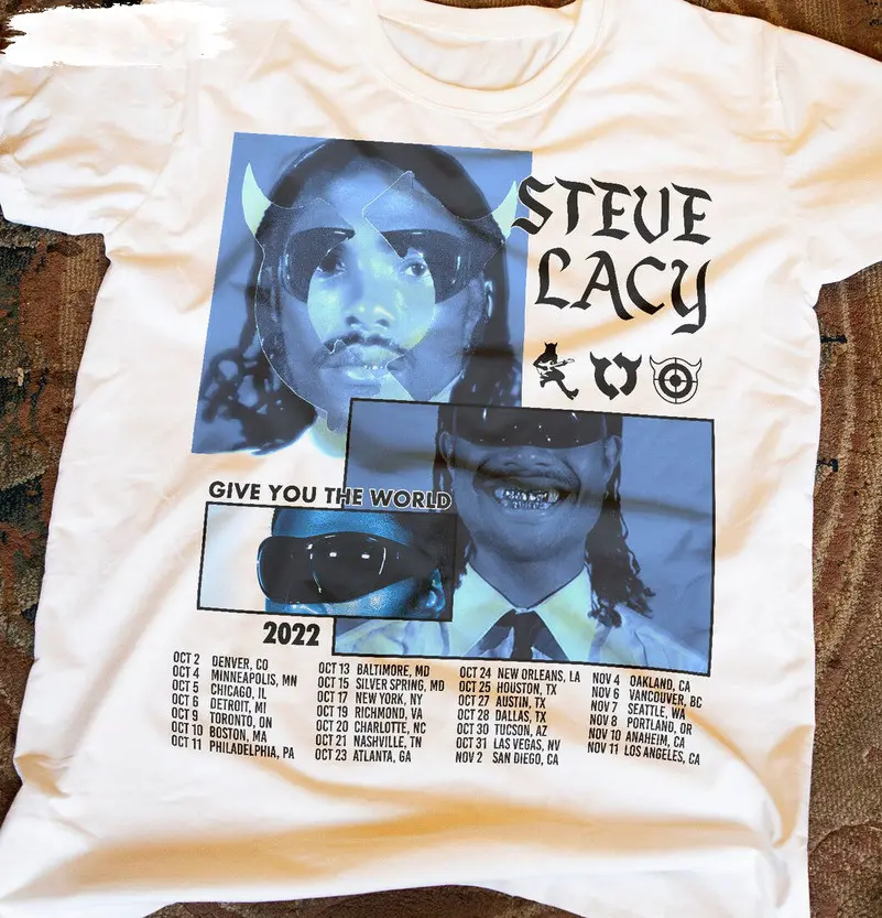 Steve Lacy 2022 Tour Shirt - Give You The World T-Shirt All Colors