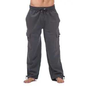 Pro Club Men's Cargo Sweatpants Cotton Casual SSK Menswear Pocket Stylish Plain Beige Big