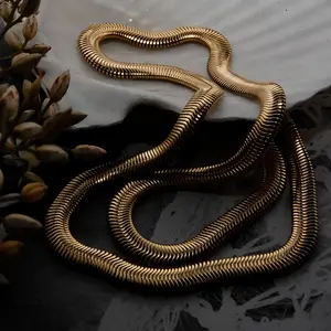 Esme - 6mm Flat Snake Chain Necklace- XRNL18