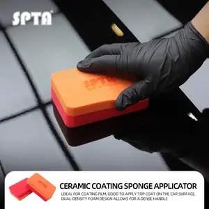 SPTA Ceramic Coating Applicator Sponges, Car Coating Pad, Hand Applicator Sponge,  Applicator Pads Detailing for Cars, Boats, Motorcycles, Motorhomes and More for Waxing,Cleaning, Coating