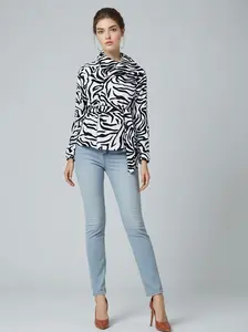 Zebra fleece jacket Womenswear Coats Oversized White