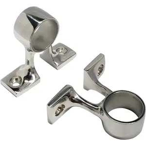 Pair of 316 Stainless Steel Marine Grade Boat Hand Rail Railing Fitting Center Bracket Stanchion (I.D.26MM) Hardware for 1in Tubing
