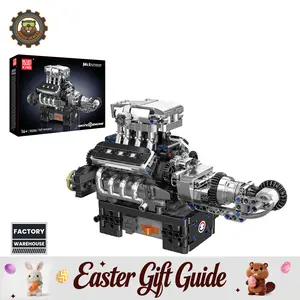 Turbocharged V8 Engine 737pcs