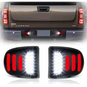 2x Led License Plate Tag Lights Red OLED Neon Tube Lamp Automotive Assemblies For Chevy Silverado 1500 2500 3500 Suburban Tahoe GMC Sierra 1500 2500 3500 Yukon XL Cadillac Escalade