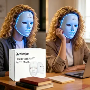 7-Color LED Light Therapy Face Mask, USB-Rechargeable Facial Skin Care Device with Touch Screen, Portable Anti-Aging Rejuvenation Tool, Ideal Valentine’s Day Gift for Women
