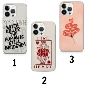 Throne of Glass Phone Case - Fireheart Bookish Art Cover Compatible with iPhone X, 11, 12, 13, 14, 15 & more