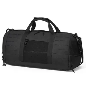 VEVOR 45L Tactical Duffle Bag for Men/Women, Polyester Waterproof Tear-Resistant Molle Design, Shoe Comp., Velcro Patches, Thick Straps, Multitool Accessory Gym & Travel Weekender Bag
