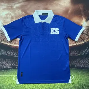 25 26 New El Salvador Blue Home Away Short Sleeves Football Jersey