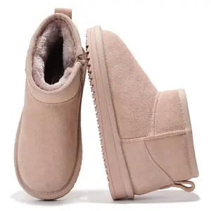 Project Cloud Kids | Ankle Boots for Girls Genuine Leather Memory Foam Lightweight Non-Slip Ankle Boot Outdoor Booty Girl Footwear - Julia