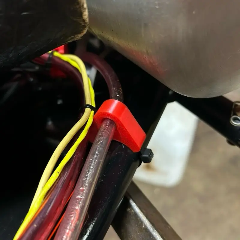 Gokart Brake and Fuel Line Frame Clips, Durable Fasteners for Gokart Engine Compartment Maintenance