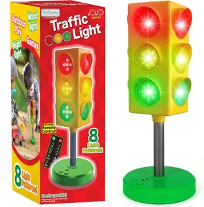 Traffic Light Lamp - Stop Light Lamp for Kids with Remote - 8 Different Patterns, Red Light Green Light Game for Kids