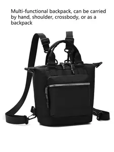 Multifunctional Tote Bag Nylon Handbag Commuter Shoulder Crossbody Three-In-One Bag Durable Nylon Tote Bag Multiple Pockets Practical Men's Bag Zipper Crossbody Bag