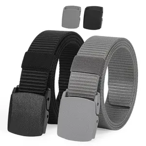 BELTROAD Nylon Military Tactical Men Belt 2 Pack Webbing Canvas Outdoor Web Belt with Plastic Buckle gift for Men