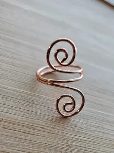 Copper Wire Wrapped Ring, Spiral Copper Ring, Afrocentric Ring  [Made-to-Order]