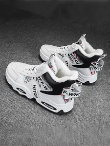 Mens High-Top Winter Boots | Thick Insulated Snow Sneakers | Warm Plush Lined Shoes