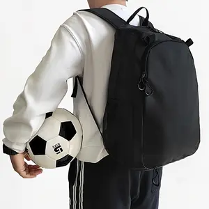 [Minimalist Training Backpack] Modern Minimalist Soccer & Basketball Training Backpack |     Black Sport Ball Storage Pack with Hidden Net Pocket,  for Gym, Fitness, Outdoor Sports Equipment Organization, Basketball Accessories Gear, Functional Design Bag