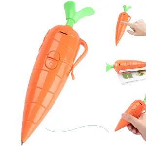 60-Second Carrot Voice Recorder Pen with Playback – Cute Audio Recorder & Smooth Writing Ballpoint Pen, Fun Gift for Kids, Students, Teachers