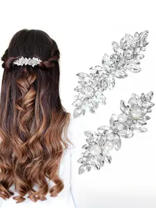 Elegant Faux Pearl Decorated Hair Clips, Hair Accessories for Wedding Bridal, Fashion Hair Accessories for Party, Daily Clothing Decor