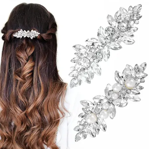 Elegant Faux Pearl Decorated Hair Clips, Goddess Hair Clip, Hair Accessories for Wedding Bridal, Fashion Hair Accessories for Party, Daily Clothing Decor,mothers day gift ,mothers day gift ideas, Hair Clips Metal